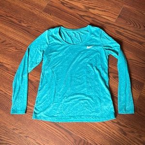 Blue Nike Dri-Fit Long Sleeve